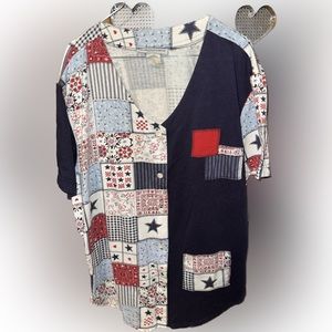 Vintage Blair-sport plus size button down shirt